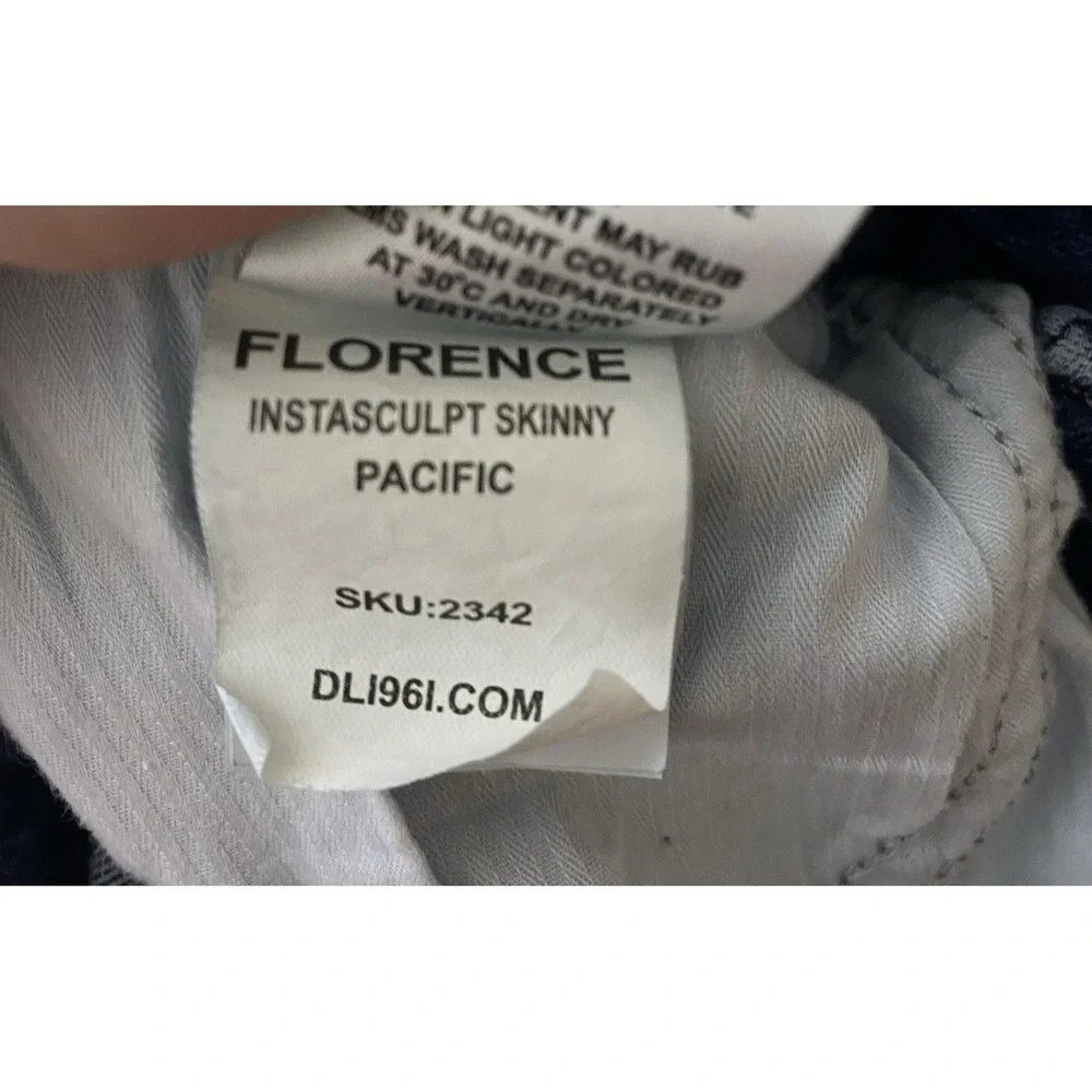 DL1961 Florence Instasculpt‎ Pacific Mid Rise Skinny Jeans Dark Wash Women's 27